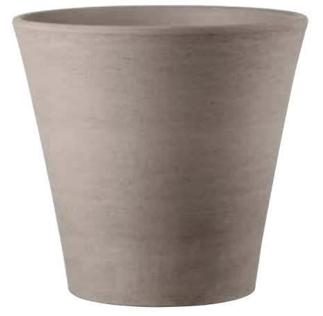 Pots en grès et soucoupes